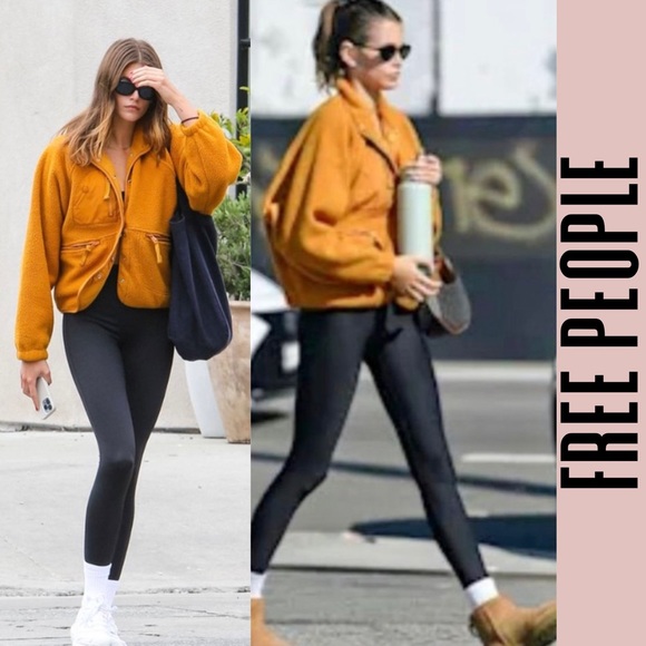 SOLD -D- Free People jacket orange fuzzy - Picture 4 of 16